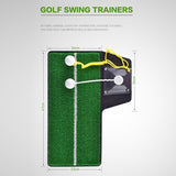 Portable Golf Putting Mat with Push Rod Trainer - 48x23cm - Black - Extra Image