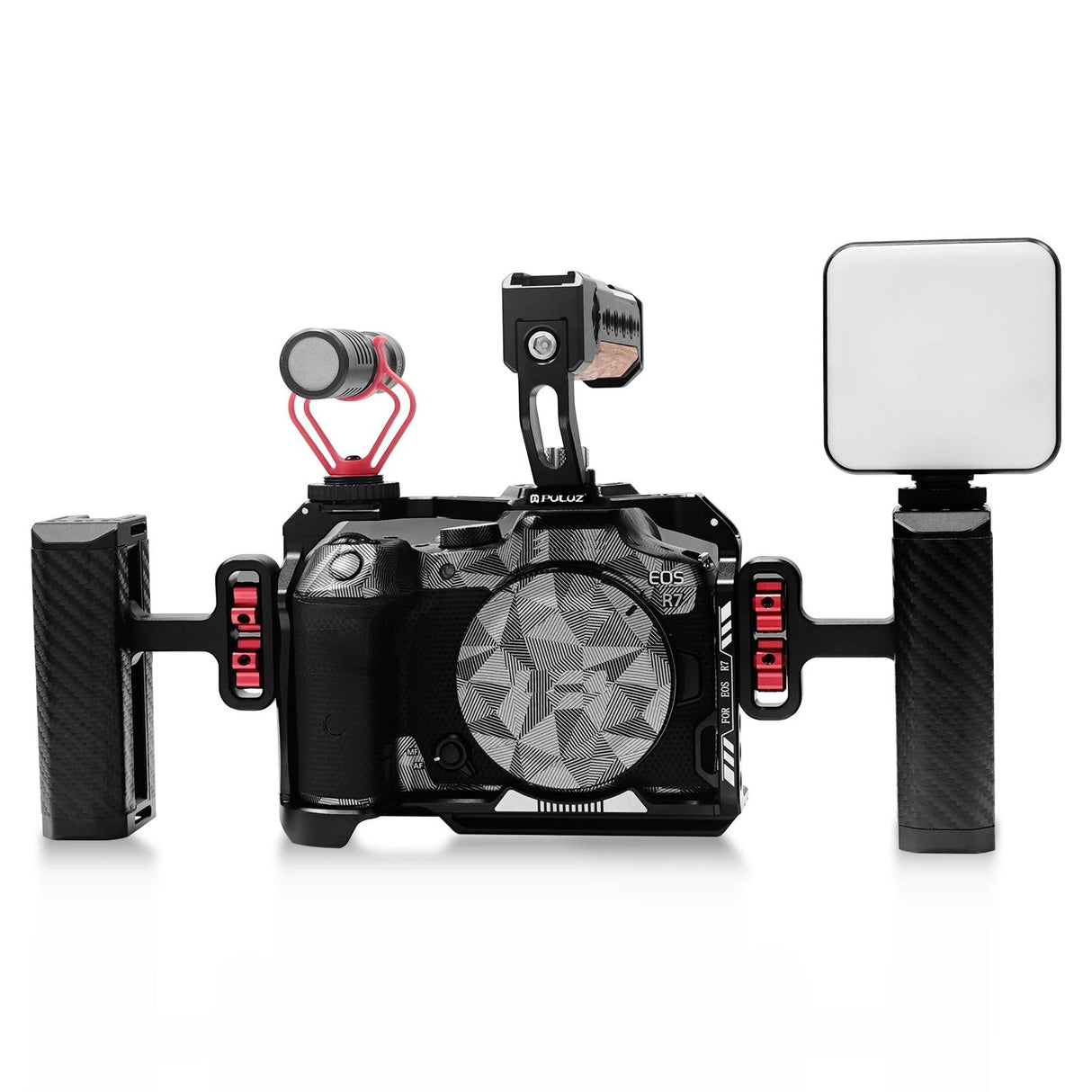 Metal Camera Cage For Canon Eos R7 Stabilizer Rig - Black