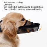 Dog Mouth Cover Anti-Bite Mesh Dog Mouth Cover Medium And Large Dogs Anti-Drop Mask Xl - Black - Close-Up Angle