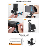 Handheld Tripod Expansion for Dji Pocket 3 - Front Phone Holder Mount - Top-Down View