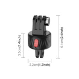 Magnetic Base Action Camera Adapter for Gopro and Action Cameras - Side View