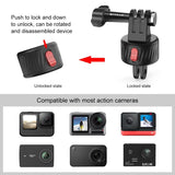 Magnetic Base Action Camera Adapter for Gopro and Action Cameras - Close-Up Angle