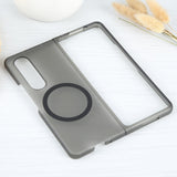 For Samsung Galaxy Z Fold4 5G Shockproof Magsafe Case - Frosted Black - 45-Degree Angle