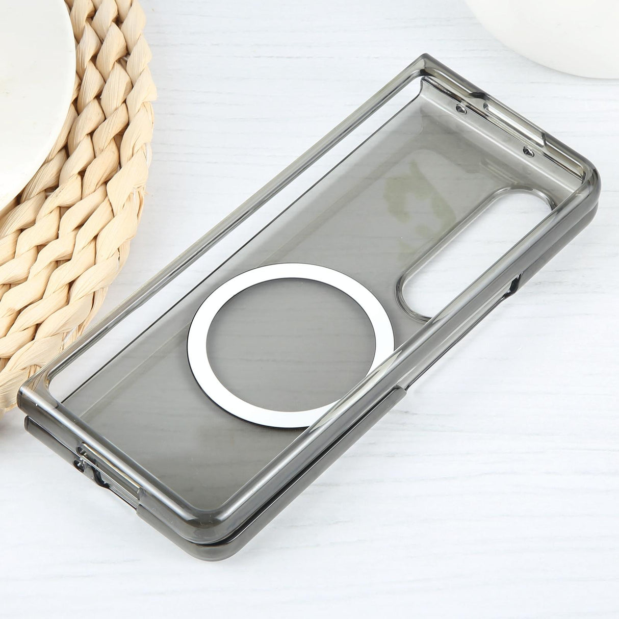 For Samsung Galaxy Z Fold4 5G Shockproof Magsafe Case - Frosted Black