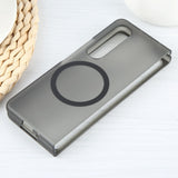 For Samsung Galaxy Z Fold4 5G Shockproof Magsafe Case - Frosted Black - Close-Up Angle