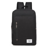 Versatile Oxford Laptop Backpack - Fits 15.6 Macbook Samsung Sony Dell Alienware Chuwi Asus Hp - Black - Front View