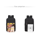 Versatile Oxford Laptop Backpack - Fits 15.6 Macbook Samsung Sony Dell Alienware Chuwi Asus Hp - Black - 45-Degree Angle