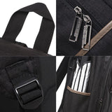 Versatile Oxford Laptop Backpack - Fits 15.6 Macbook Samsung Sony Dell Alienware Chuwi Asus Hp - Black - Low Angle