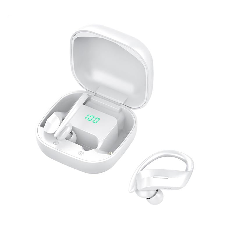 Wireless Bluetooth Earphones with Charging Box and Digital Display - 258 - Black