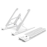 Foldable Laptop Stand for Desktop Cooling and Lifting - Black - Front View