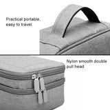 Versatile Headphone Charger & Data Cable Storage Bag - Single Layer - 23x16x7cm - Black - 45-Degree Angle
