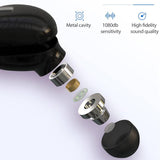 Mini In-ear Unilateral Bluetooth Earphone - X9 Wireless 5.0 - Black - 45-Degree Angle