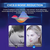 Touch Bluetooth Earphones with Noise Cancelling and Pull-out Charging Box - Top-Down View