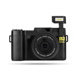 3.0 Flip Screen Vlog Camera with 4x Zoom - Black - Side View