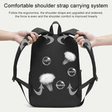 Multifunctional Oxford Laptop Backpack - Cxs-8106 - Black - Rear View