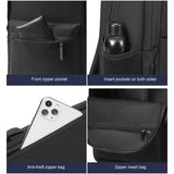 Multifunctional Oxford Laptop Backpack - Cxs-8106 - Black - Close-Up Angle