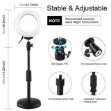 Curved Surface Ring Light with Usb 10 Modes 8 Colour Rgbw Cold Shoe Tripod Black - Close-Up Angle
