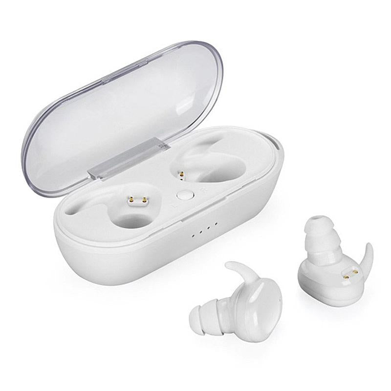 Waterproof Touch Wireless Bluetooth Earphones + Charging Box - Black