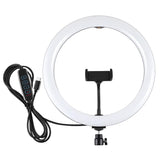 11.8 Dual Colour Led Ring Light with Phone Clamp - 3 Modes - Side View