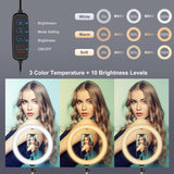 11.8 Dual Colour Led Ring Light with Phone Clamp - 3 Modes
