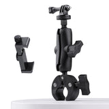 Adjustable 360 Bike Handlebar Mount with Phone Clamp - Front View