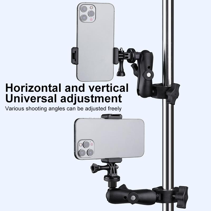 Adjustable 360 Bike Handlebar Mount with Phone Clamp