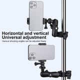Adjustable 360 Bike Handlebar Mount with Phone Clamp - Low Angle