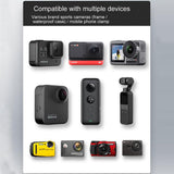 Universal Motorcycle Rearview Mirror Mount for Action Cameras - 25mm Ball Head - 45-Degree Angle
