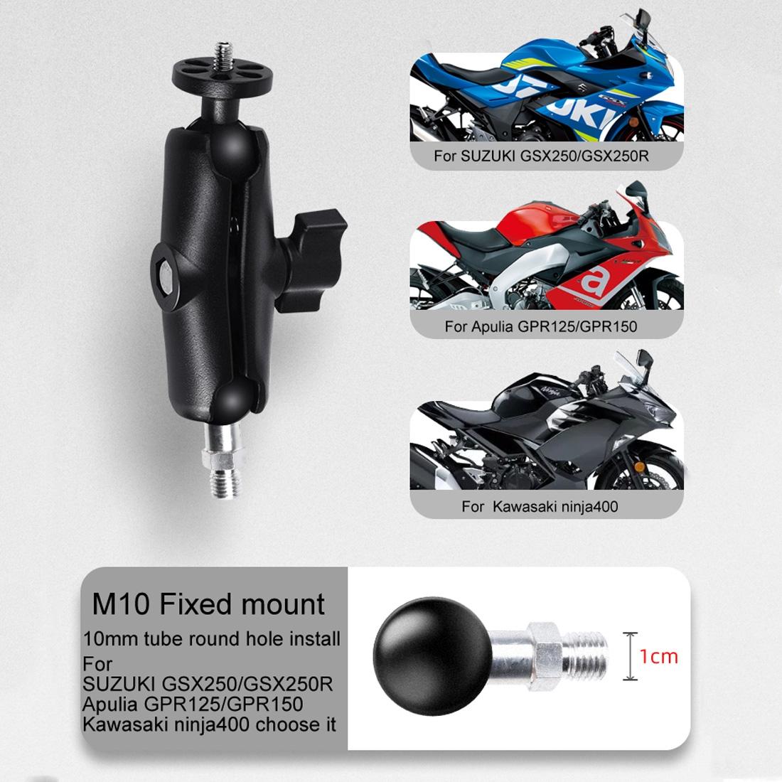 Universal Motorcycle Rearview Mirror Mount for Action Cameras - 25mm Ball Head