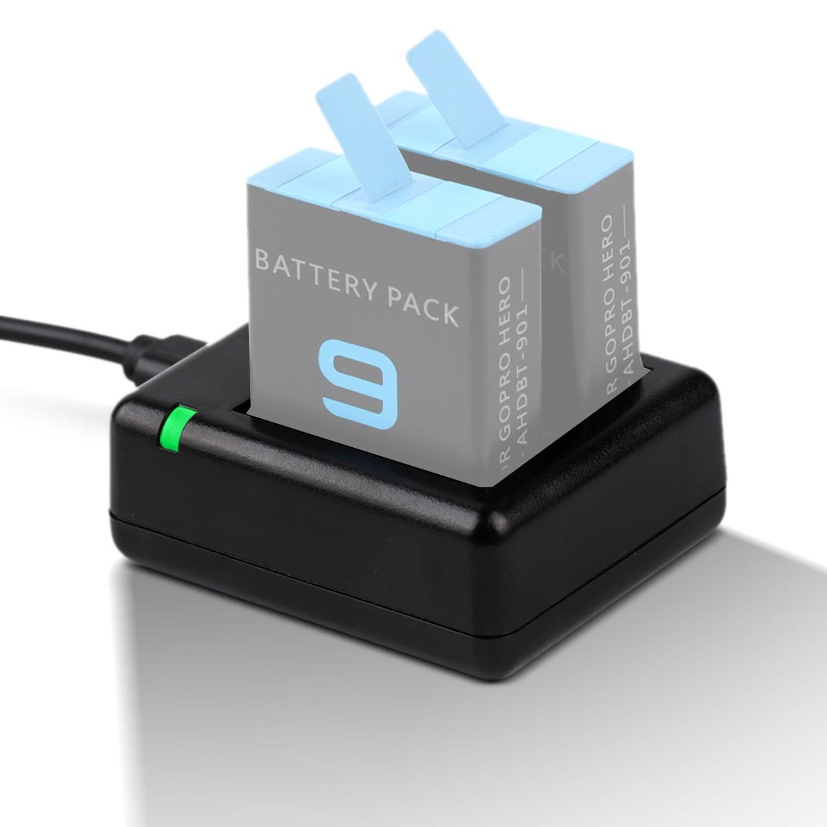 Gopro Hero9 / 10 Dual Battery Charger with Usb Cable & Indicator Light