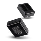 Gopro Hero9 / 10 Dual Battery Charger with Usb Cable & Indicator Light - Top-Down View