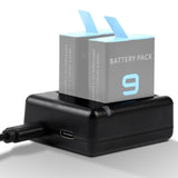 Gopro Hero9 / 10 Dual Battery Charger with Usb Cable & Indicator Light - 45-Degree Angle