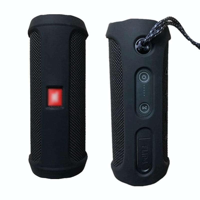 Protective Case for Jbl Flip4 Bluetooth Speaker - Portable Silica Gel - Black