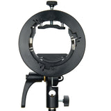 Universal S-Type Flash Bracket For Bowens Mount - Black - Front View