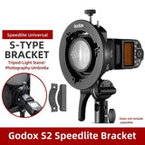Universal S-Type Flash Bracket For Bowens Mount - Black