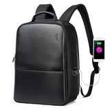 Business Waterproof Anti-Theft Double Shoulder Bag With Usb Port - 27X16.5X40Cm Black - Front View