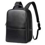 Business Waterproof Anti-Theft Double Shoulder Bag With Usb Port - 27X16.5X40Cm Black - Side View