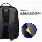 Business Waterproof Anti-Theft Double Shoulder Bag With Usb Port - 27X16.5X40Cm Black - Extra Image