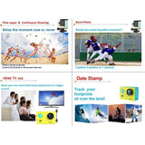4k Ultra Hd Wifi Sports Camera with 170 Degree Wide Angle Lens and Waterproof Capability - Close-Up Angle