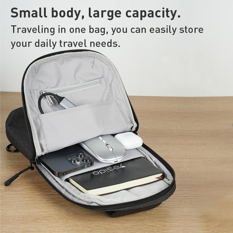 Oxford Cloth Chest Bag Black