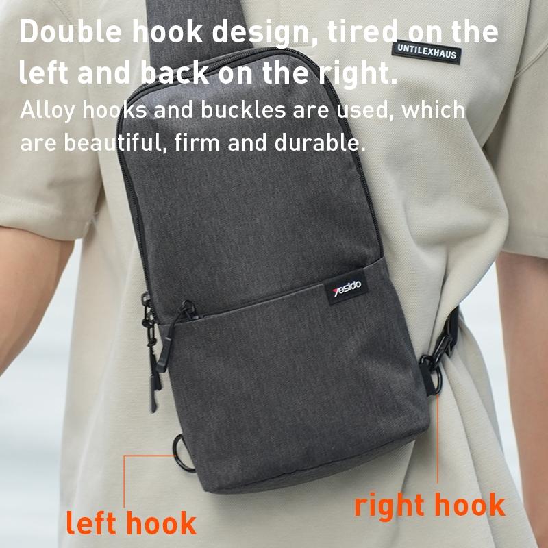 Oxford Cloth Chest Bag Black