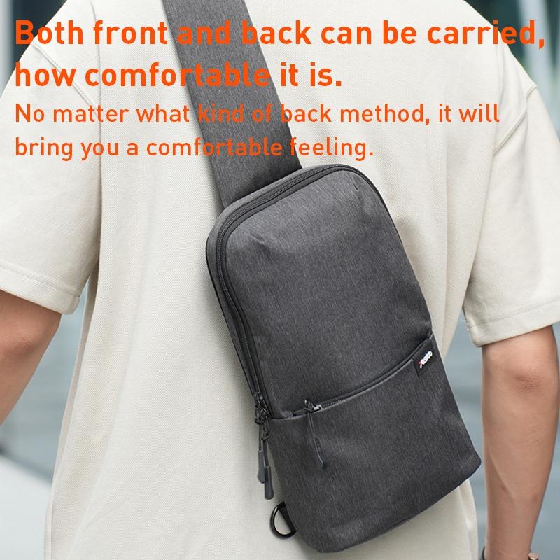 Oxford Cloth Chest Bag Black