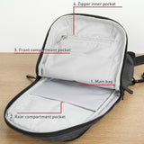 Oxford Cloth Chest Bag Black - Low Angle