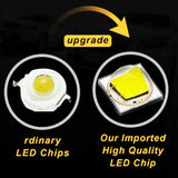 2 Pcs 3500Lm 6500K White Light 17 Led Waterproof Car Boat Marine Work Lights Spotlight Led Bulbs 30 Degrees Adjustable Dc 10 - 30V - Black