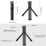 Insta360 X3 / X4 Desktop Tripod Stand with Rotary Handle - Side View