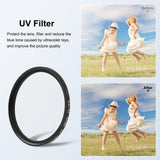 52mm Cpl Uv Lens Filter + Adapter Ring for Gopro Hero12 - 45-Degree Angle