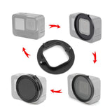 52mm Cpl Uv Lens Filter + Adapter Ring for Gopro Hero12 - Rear View