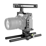Video Camera Cage Stabilizer With Handle And Rail Rod For Nikon Z6 / Z7