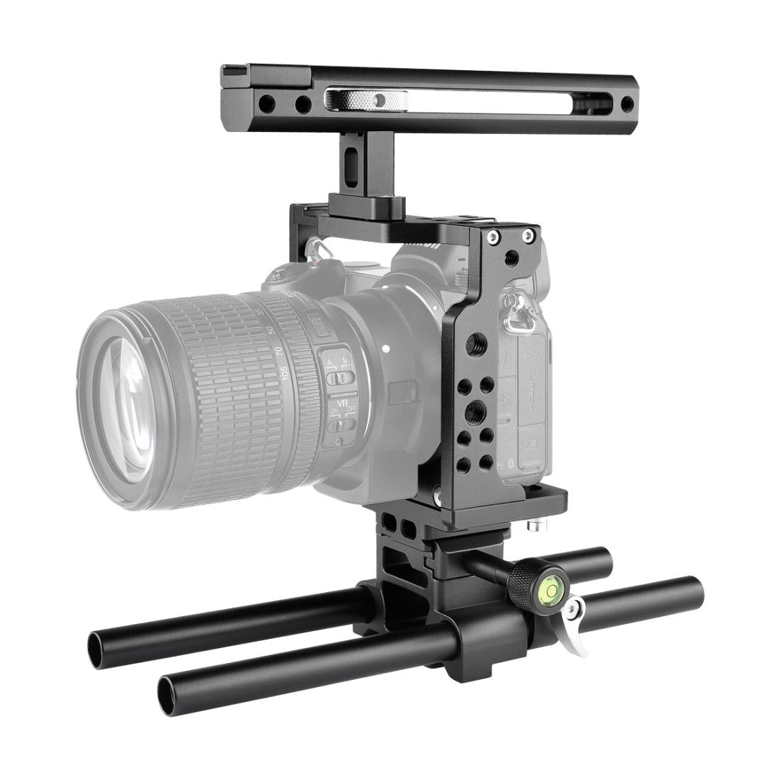 Video Camera Cage Stabilizer With Handle And Rail Rod For Nikon Z6 / Z7