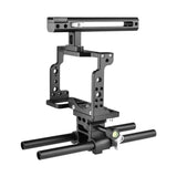 Video Camera Cage Stabilizer With Handle And Rail Rod For Nikon Z6 / Z7 - Side View